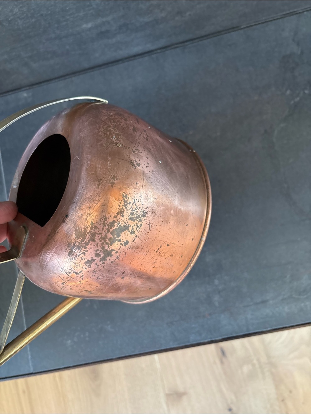Vintage Copper & Brass Watering Can, Curated Home, Indoor Plants/Succulents - Picture 6 of 15
